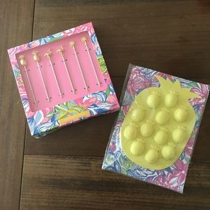 Lilly Pulitzer Cocktail Picks and Ice Cube Tray